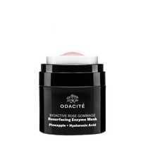 Odacité Bioactive Rose Gommage Resurfacing Enzyme Mask with Pineapple and Hyaluronic Acid in black jar
