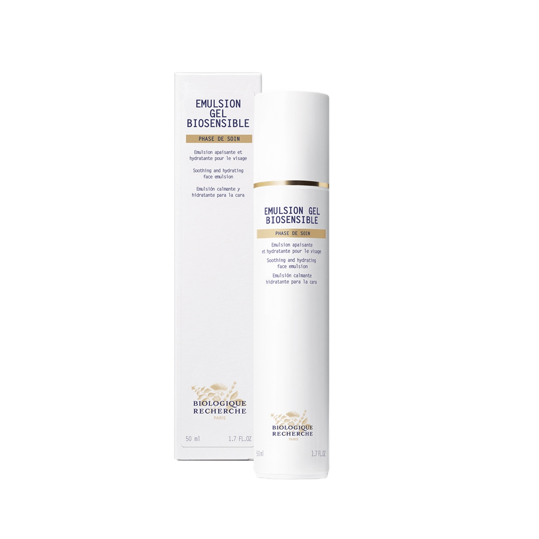 Biologique Recherche Emulsion Gel Biosensible bottle and box, 50 ml