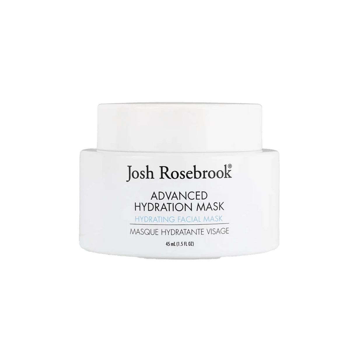 Josh Rosebrook Advanced Hydration Mask in a white jar with black text
