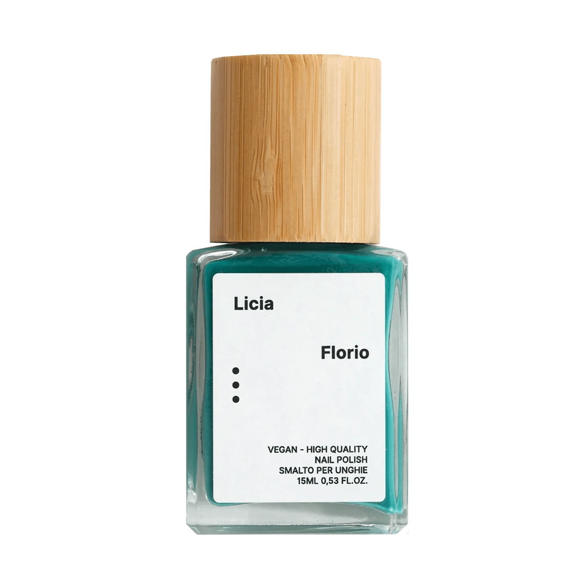 Licia Florio vegan nail polish with wooden cap, 15ml bottle